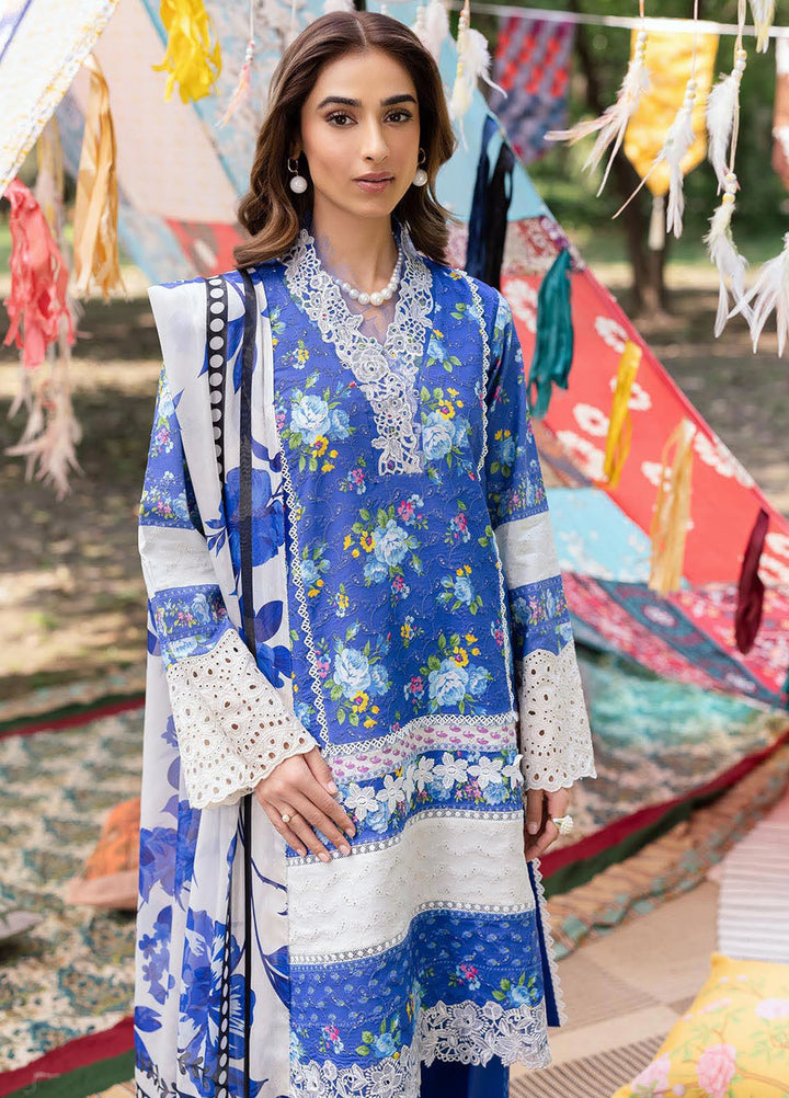 Rajbari Embroidered Lawn Suits Unstitched 3 Piece RB25SP D-06 - Summer Collection