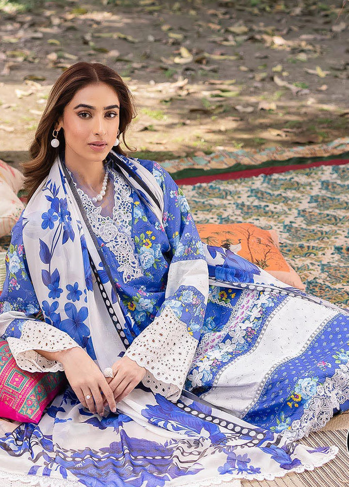 Rajbari Embroidered Lawn Suits Unstitched 3 Piece RB25SP D-06 - Summer Collection