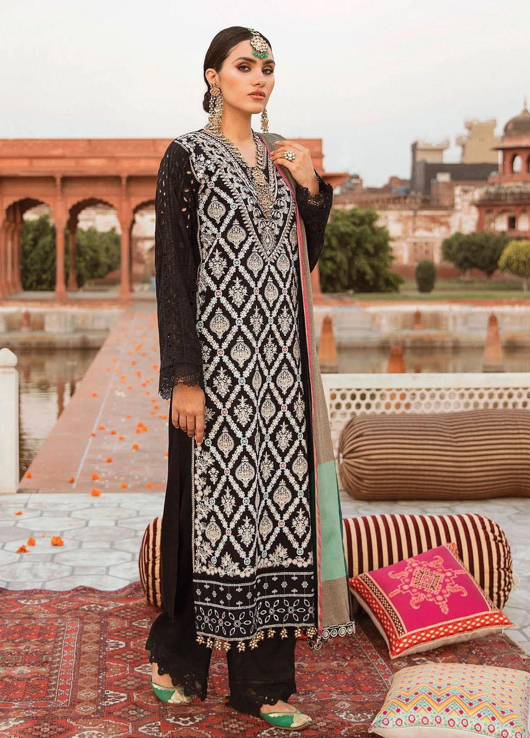 RajBari Embroidered Chikankari Suits Unstitched 3 Piece RB21PC 01A - Winter Collection