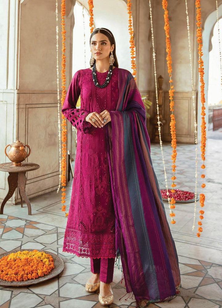 RajBari Embroidered Chikankari Suits Unstitched 3 Piece RB21PC 03A - Winter Collection