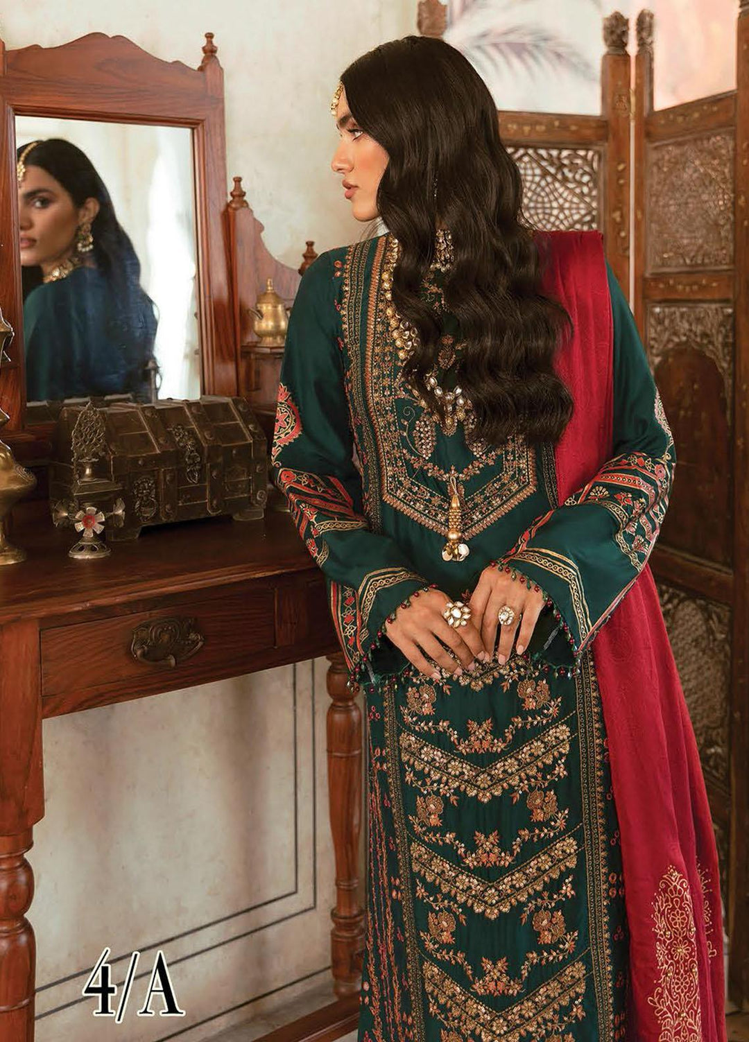 RajBari Embroidered Chikankari Suits Unstitched 3 Piece RB21PC 04A - Winter Collection