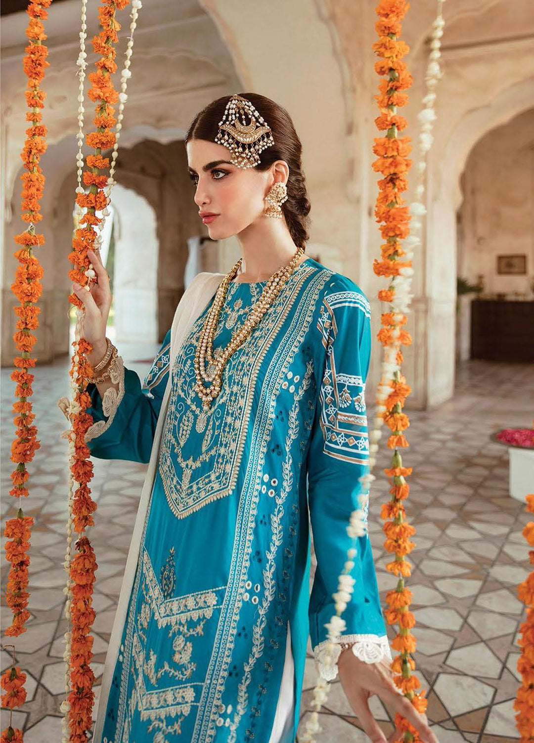 RajBari Embroidered Chikankari Suits Unstitched 3 Piece RB21PC 04B - Winter Collection