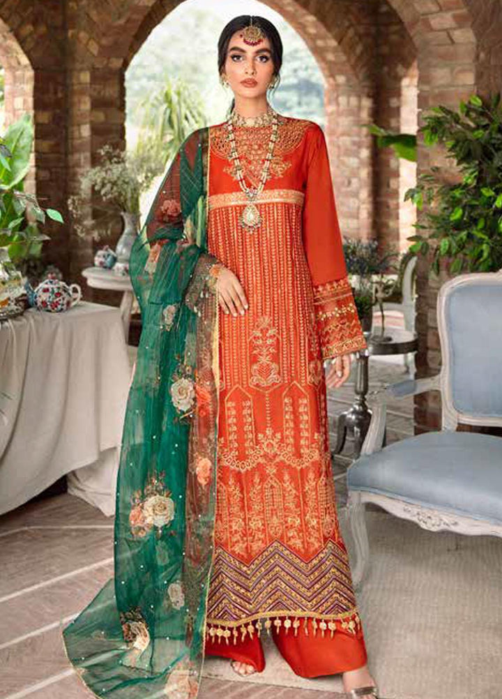 RajBari Embroidered Viscose Silk Suits Unstitched 3 Piece RB22FW 4A - Luxury Collection