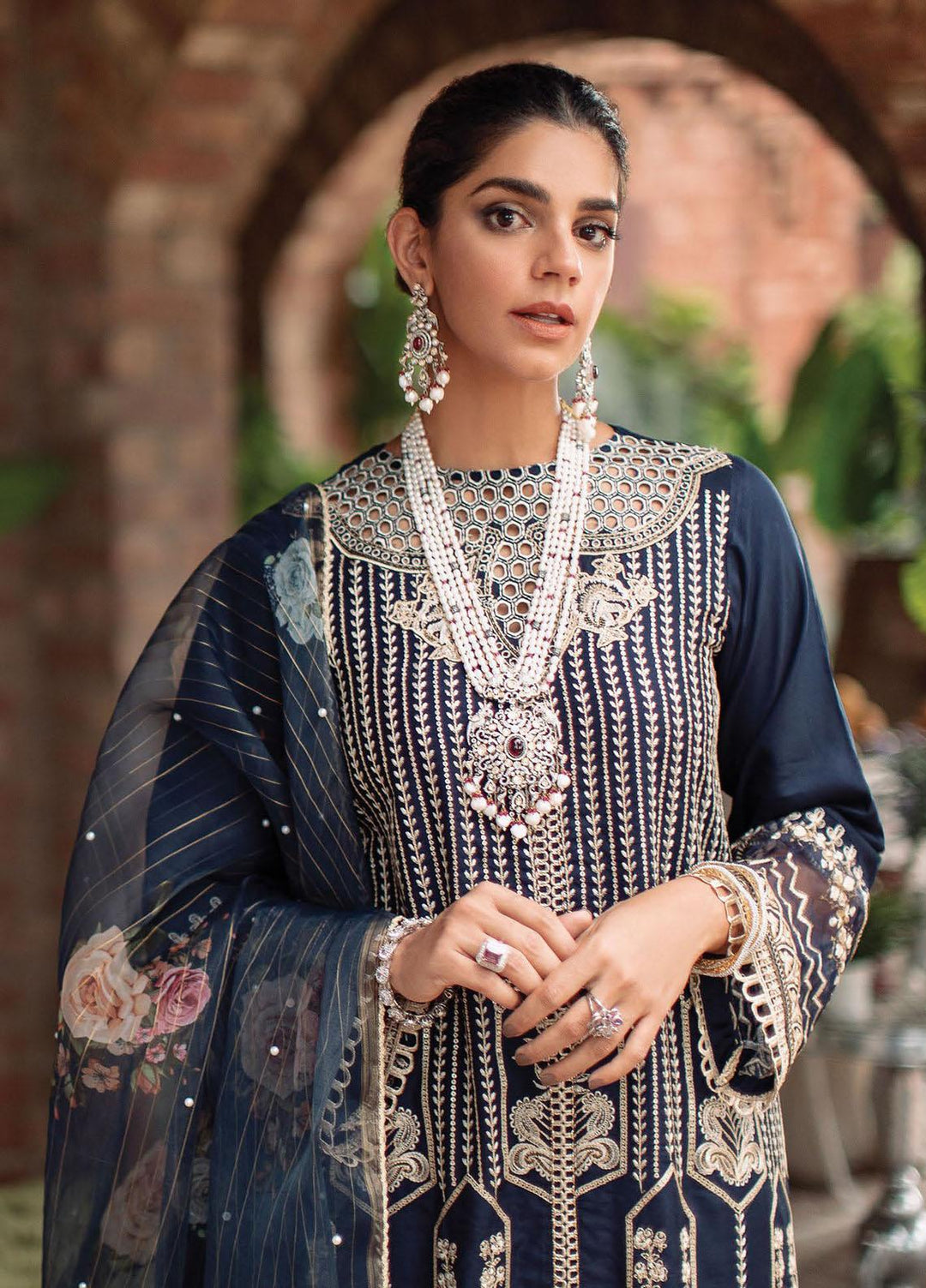 RajBari Embroidered Viscose Silk Suits Unstitched 3 Piece RB22FW 4B - Luxury Collection