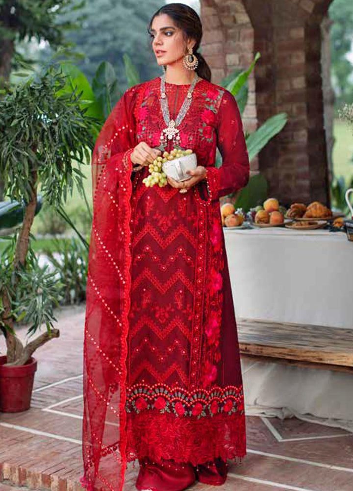 RajBari Embroidered Cotton Silk Suits Unstitched 3 Piece RB22FW 5A - Luxury Collection