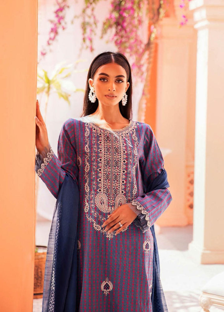 RajBari Embroidered Jacquard Suits Unstitched 3 Piece RB23F 7A - Luxury Collection