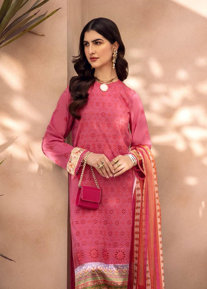 RajBari Embroidered Chikankari Suits Unstitched 3 Piece RB23CK 3B - Premium Collection