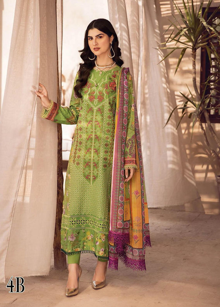 RajBari Embroidered Chikankari Suits Unstitched 3 Piece RB23CK 4B - Premium Collection