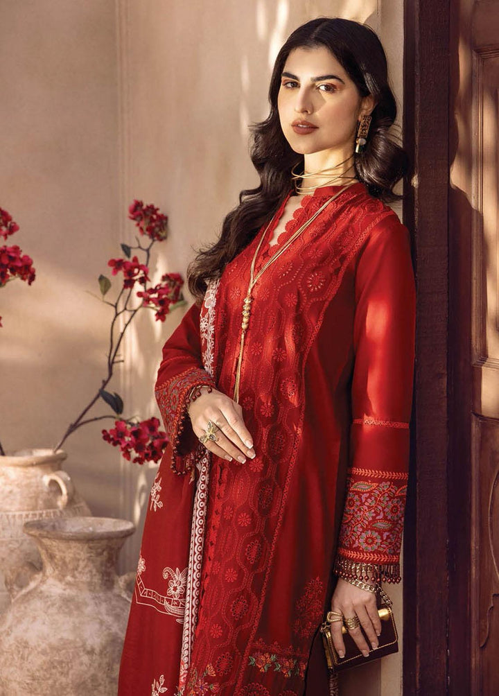 RajBari Embroidered Chikankari Suits Unstitched 3 Piece RB23CK 6A - Premium Collection