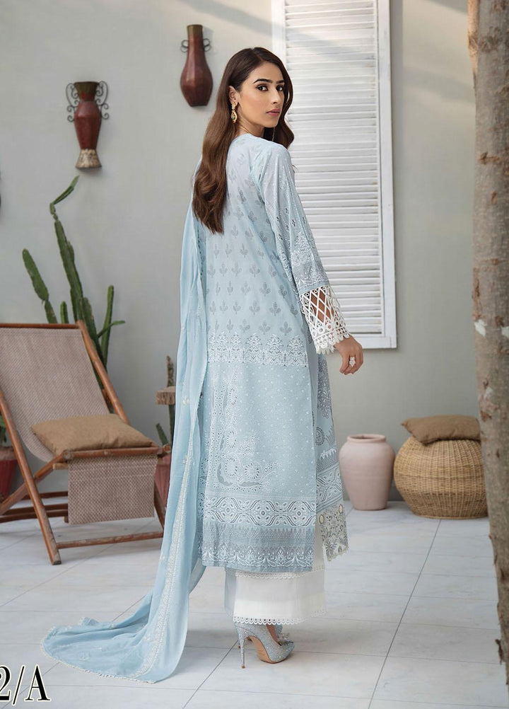 RajBari Embroidered Lawn Suits Unstitched 3 Piece RB21SS 2A - Spring / Summer Collection
