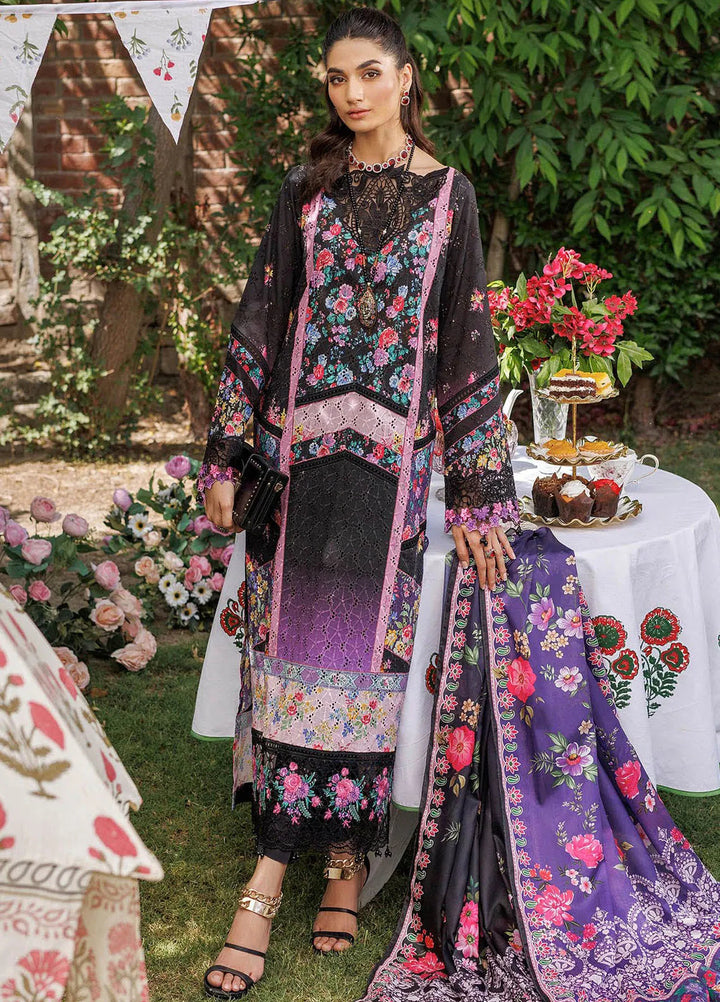 RajBari Printkari Embroidered Lawn Suit Unstitched 3 Piece RB24P 3A - Summer Collection