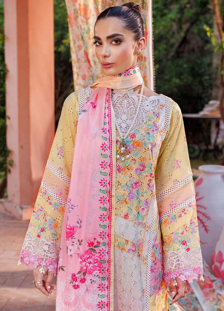 RajBari Printkari Embroidered Lawn Suit Unstitched 3 Piece RB24P 3B - Summer Collection