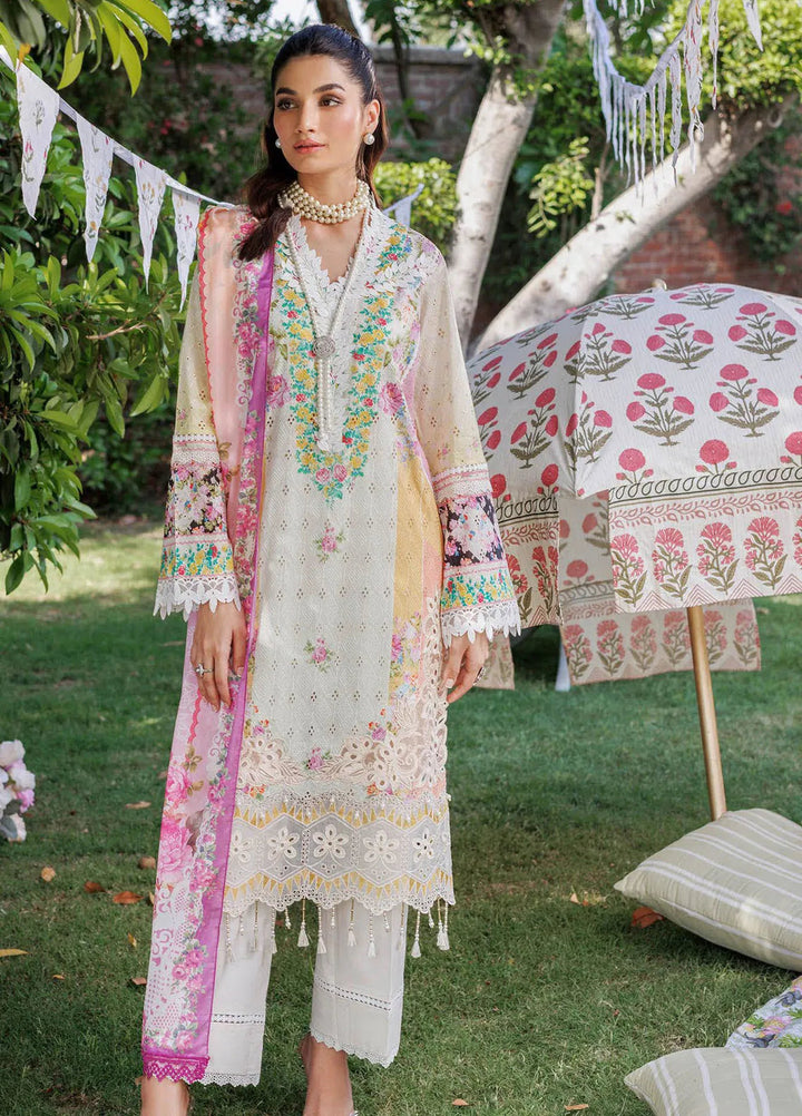 RajBari Printkari Embroidered Lawn Suit Unstitched 3 Piece RB24P 4A - Summer Collection