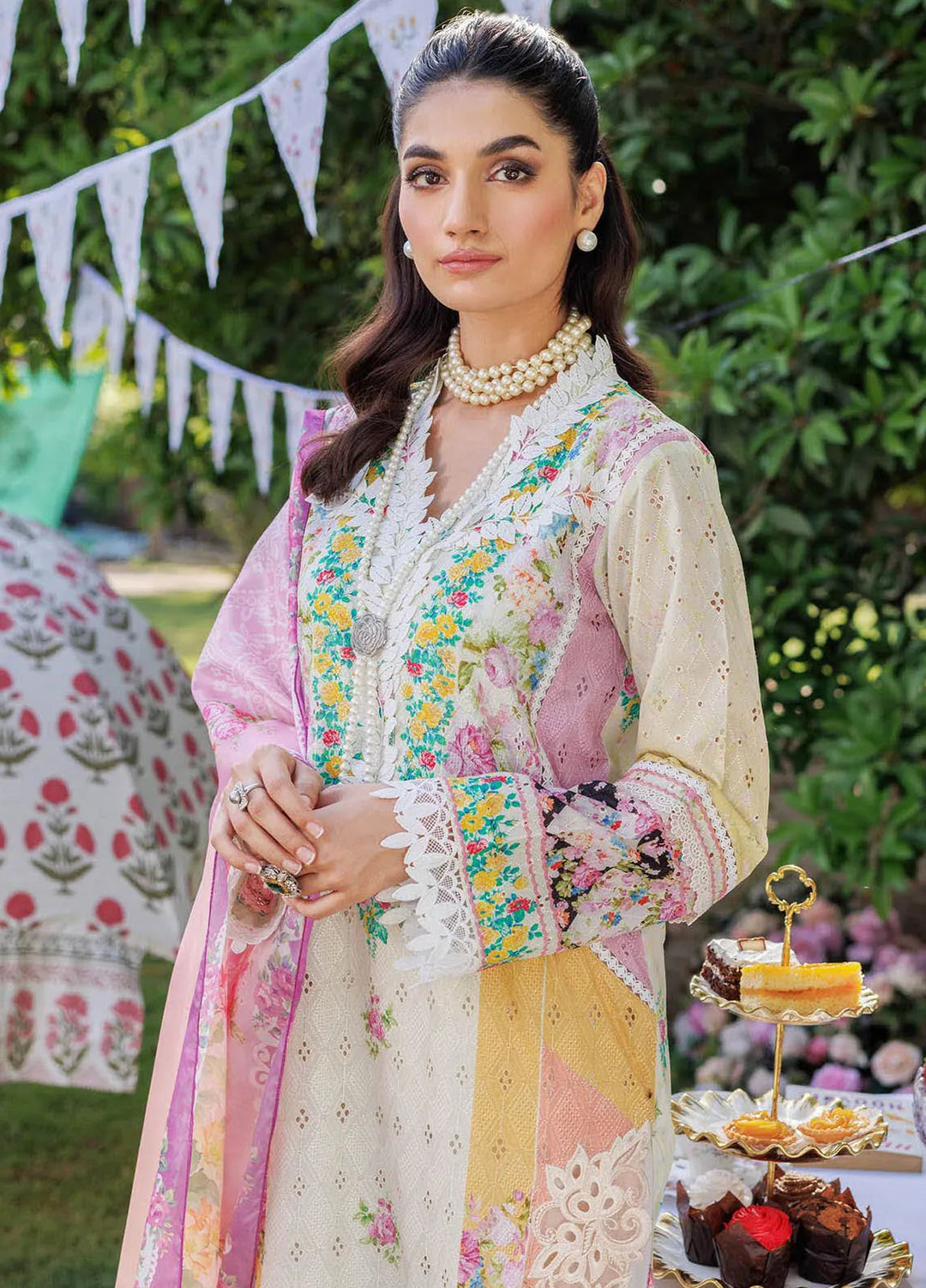 RajBari Printkari Embroidered Lawn Suit Unstitched 3 Piece RB24P 4A - Summer Collection