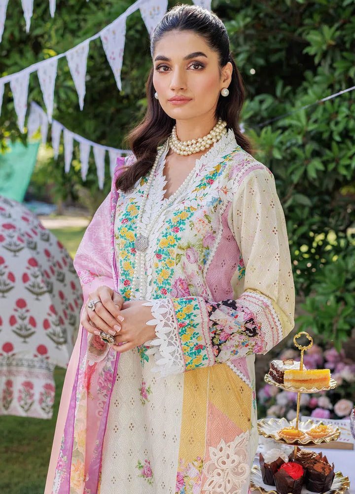 RajBari Printkari Embroidered Lawn Suit Unstitched 3 Piece RB24P 4A - Summer Collection