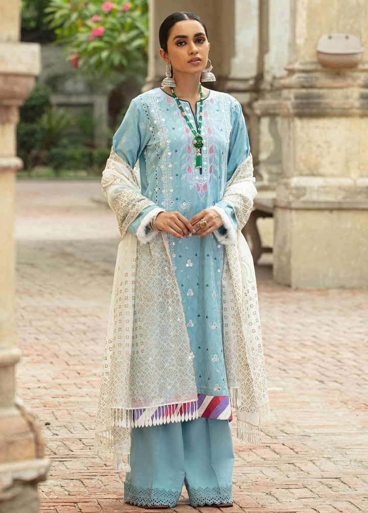 RajBari Embroidered Jacquard Suits Unstitched 3 Piece RB22SS 4B - Spring / Summer Collection