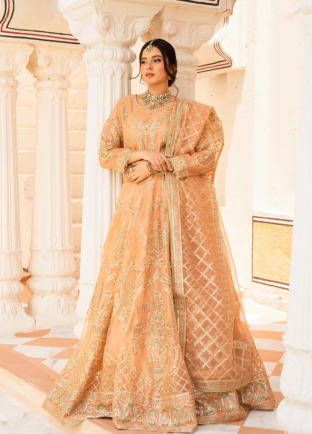 Rajwani by HM Pret Embroidered Organza 3 Piece Suit Mahpara