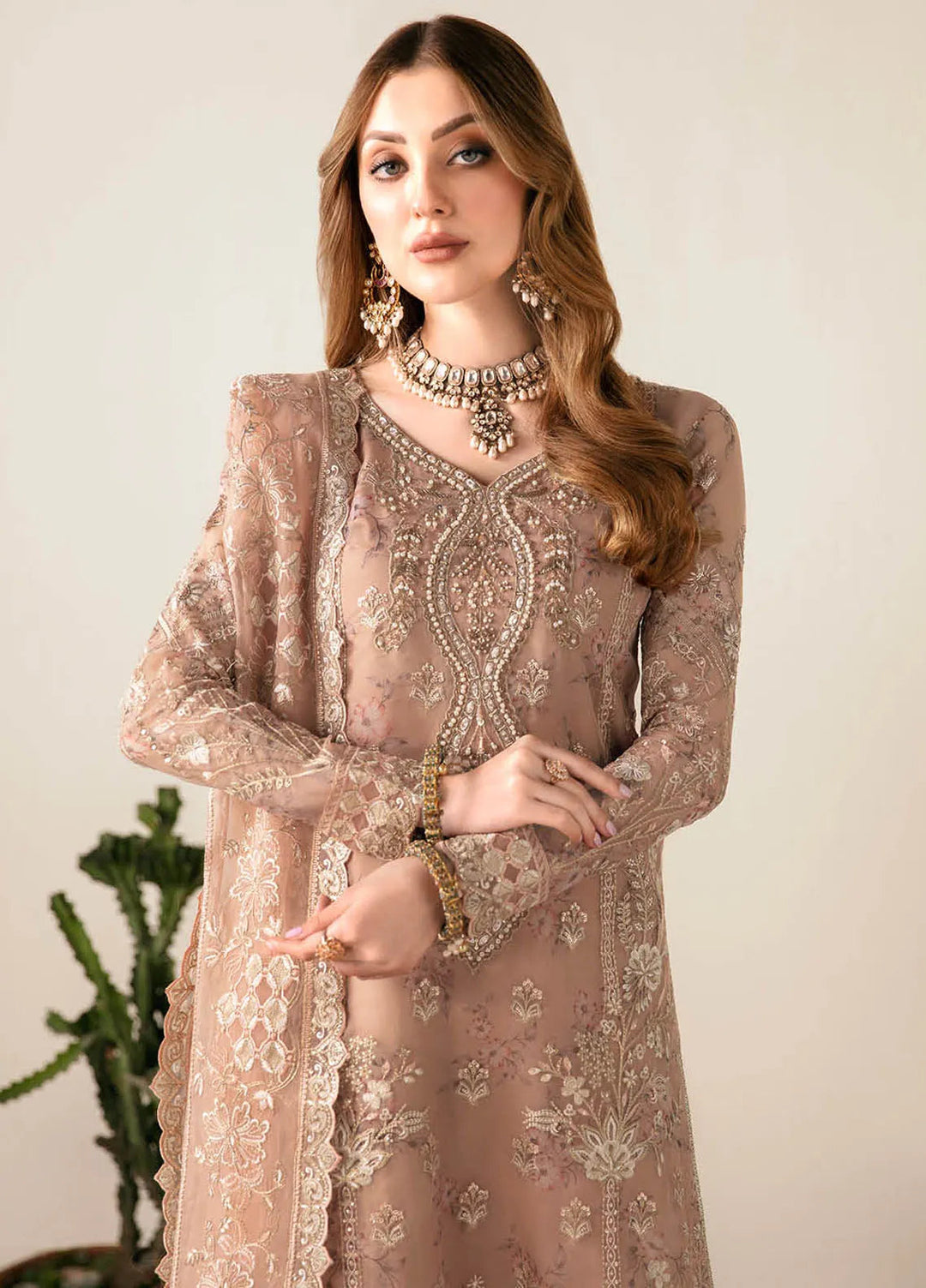 Ramsha Luxury Embroidered  Suit Unstitched 4 Piece RSH24L E-104 - Formals Collection