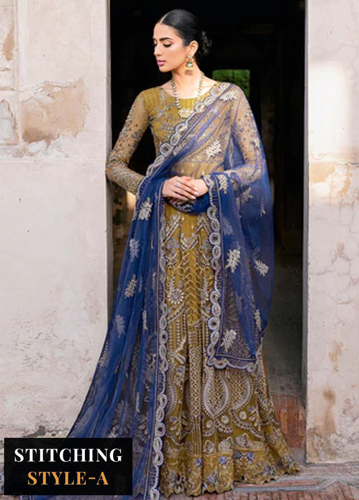 Ramsha Embroidered Net Suits Unstitched 4 Piece RSH23LW H-204 - Wedding Collection