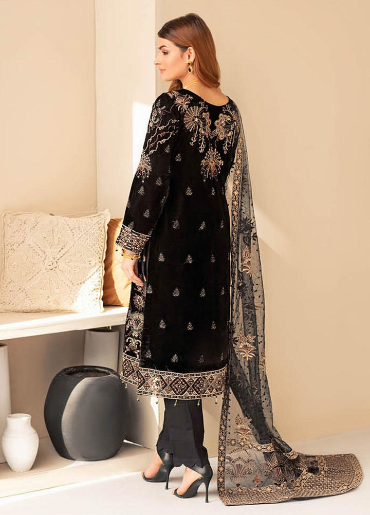 Ramsha Embroidered Velvet Suits Unstitched 3 Piece RSH21V-4 V-401 - Winter Collection