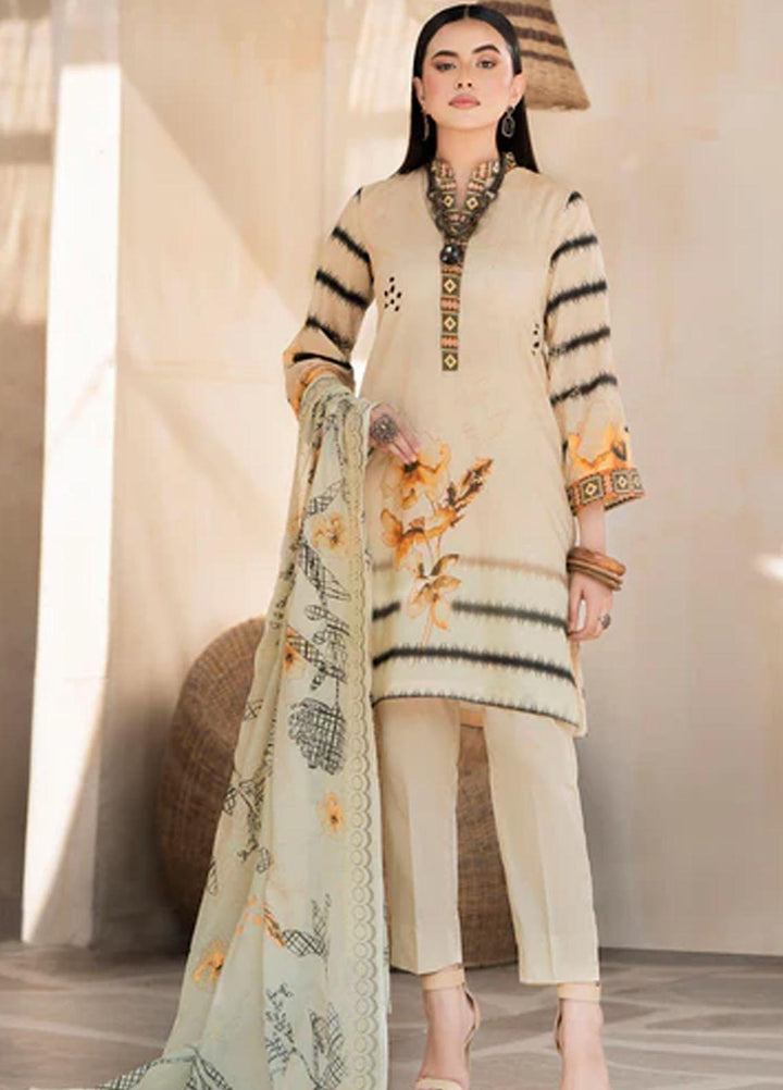 Rang By Motifz Embroidered Lawn Suits Unstitched 3 Piece MT23RDP 3753A - Summer Collection