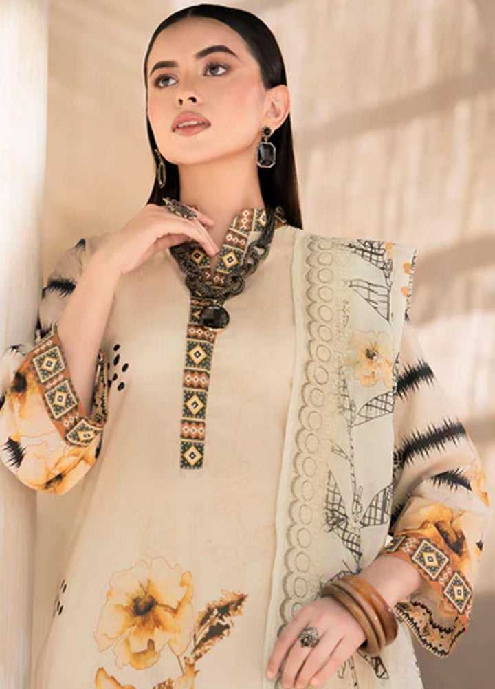 Rang By Motifz Embroidered Lawn Suits Unstitched 3 Piece MT23RDP 3753A - Summer Collection