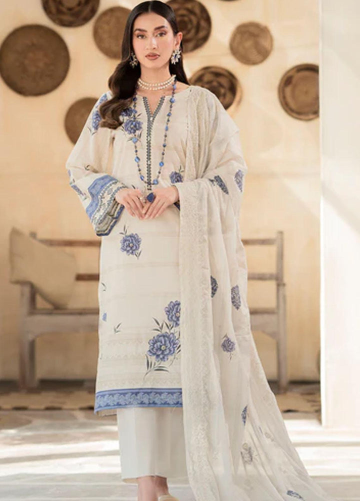 Rang By Motifz Embroidered Lawn Suits Unstitched 3 Piece MT23RDP 3754A - Summer Collection