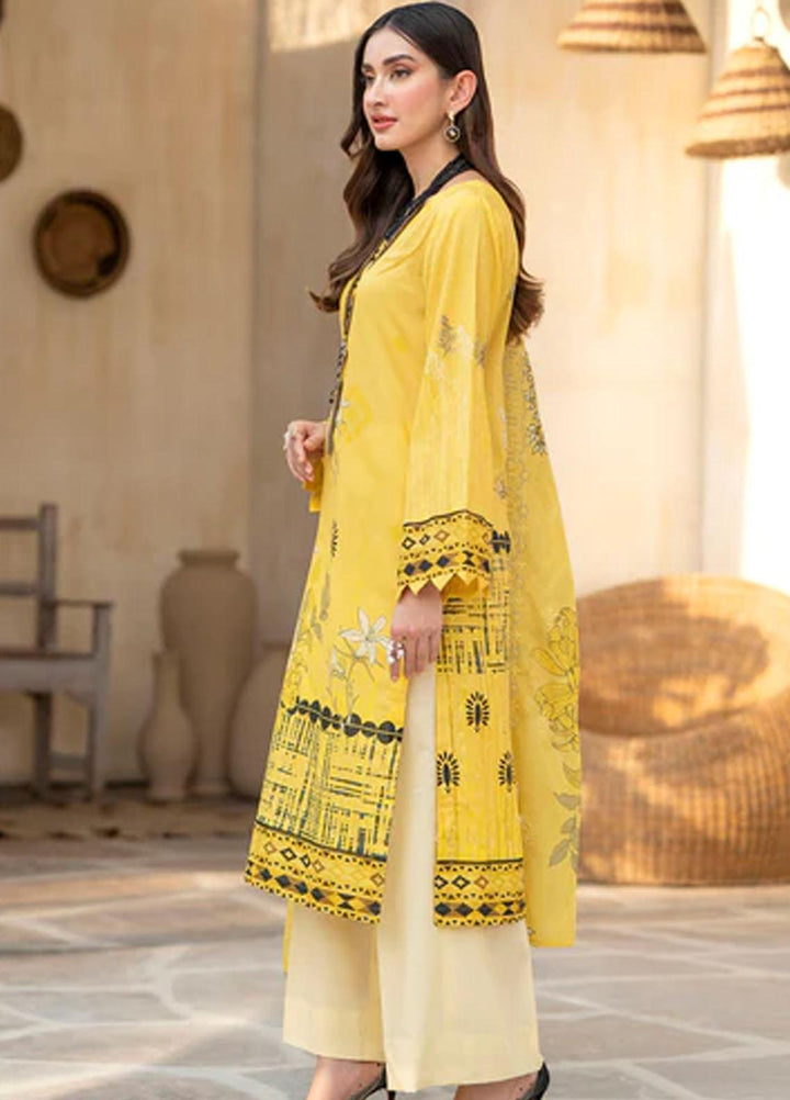 Rang By Motifz Embroidered Lawn Suits Unstitched 3 Piece MT23RDP 3756A - Summer Collection