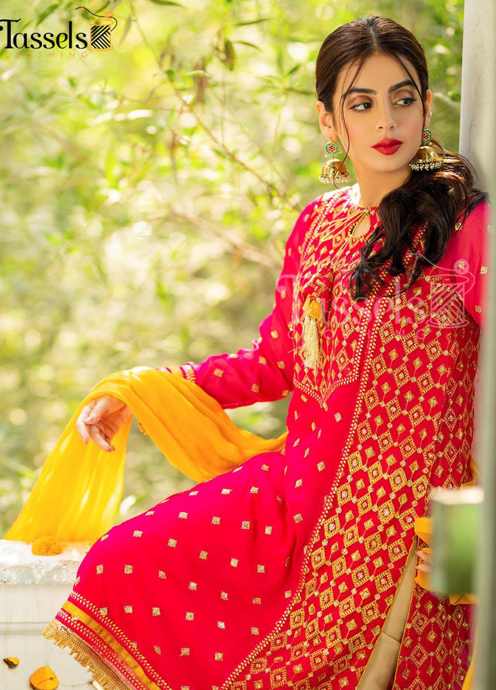 Tassels Luxury Pret  Chiffon 3 Piece ROOP