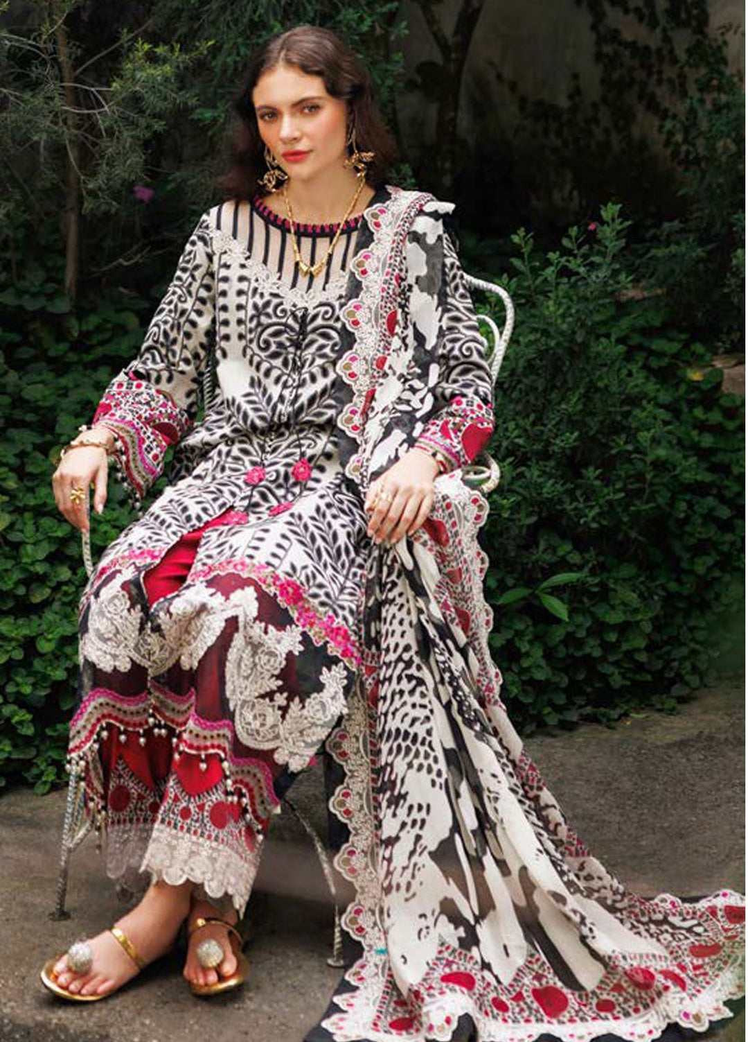 Rang-E-Bahar by Charizma Embroidered Lawn Suits Unstitched 3 Piece CRZ25RB CRB5-11 - Summer Collection