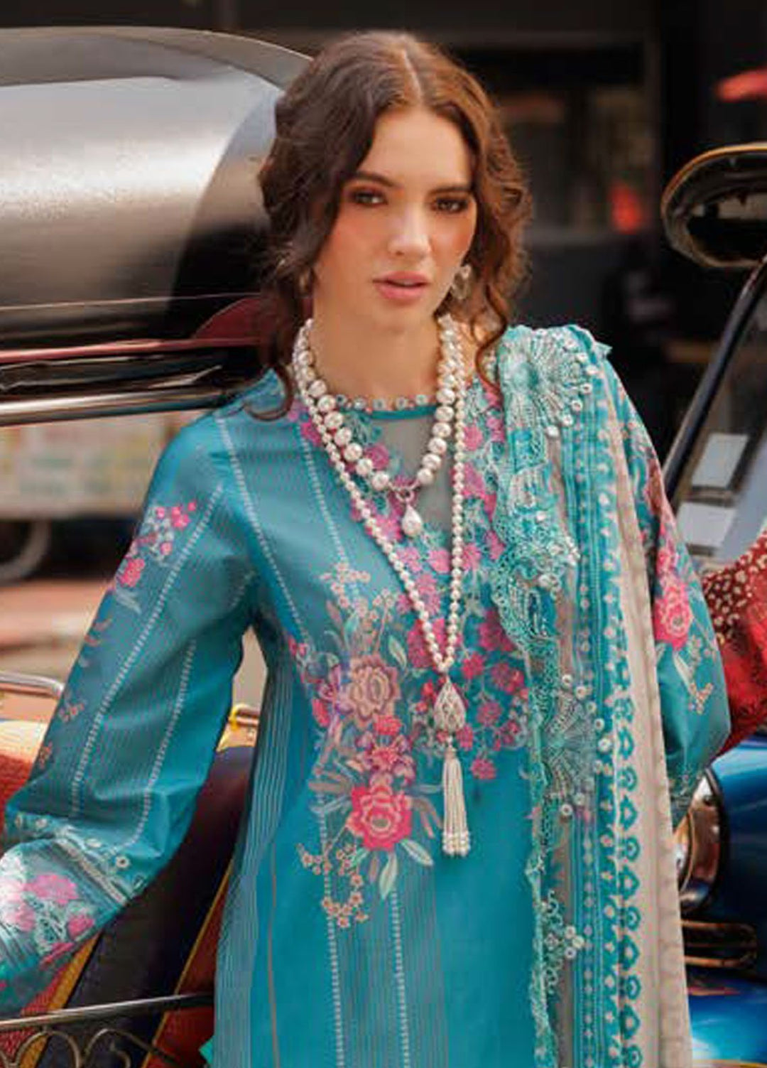 Rang-E-Bahar by Charizma Embroidered Lawn Suits Unstitched 3 Piece CRZ25RB CRB5-12 - Summer Collection