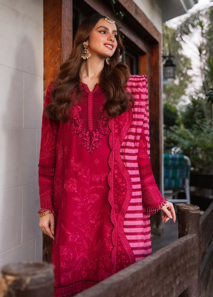 Rang e Eid by Zaib Un Nisa Pret Embroidered Lawn 3 Piece Suit Dhanak