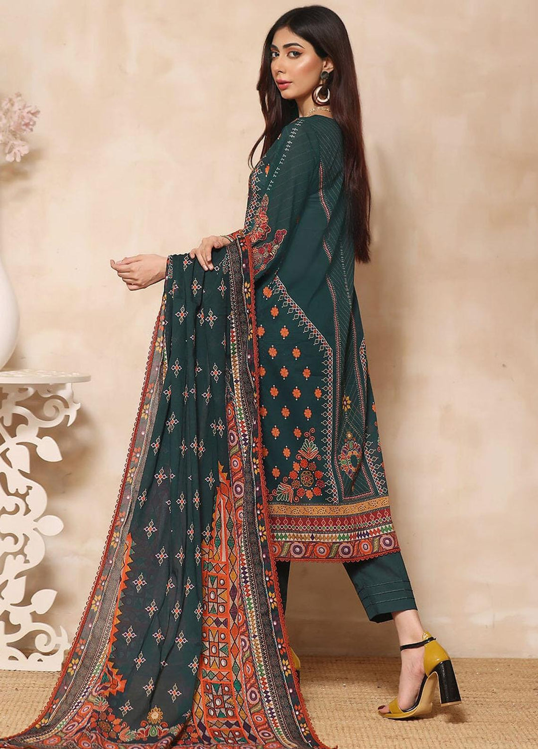 Rang-e-Hayah By Khas Embroidered Lawn Suits Unstitched 3 Piece KHS23RH KL-1929 - Summer Collection