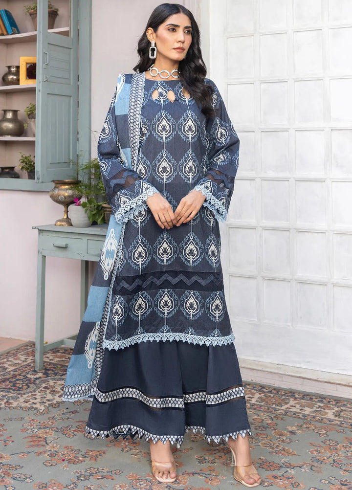 Rang E Noor By Humdum Printed Lawn Suit Unstitched 3 Piece HD24R D-01 - Summer Collection