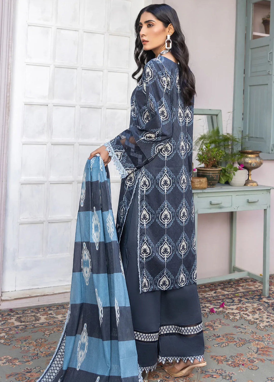 Rang E Noor By Humdum Printed Lawn Suit Unstitched 3 Piece HD24R D-01 - Summer Collection