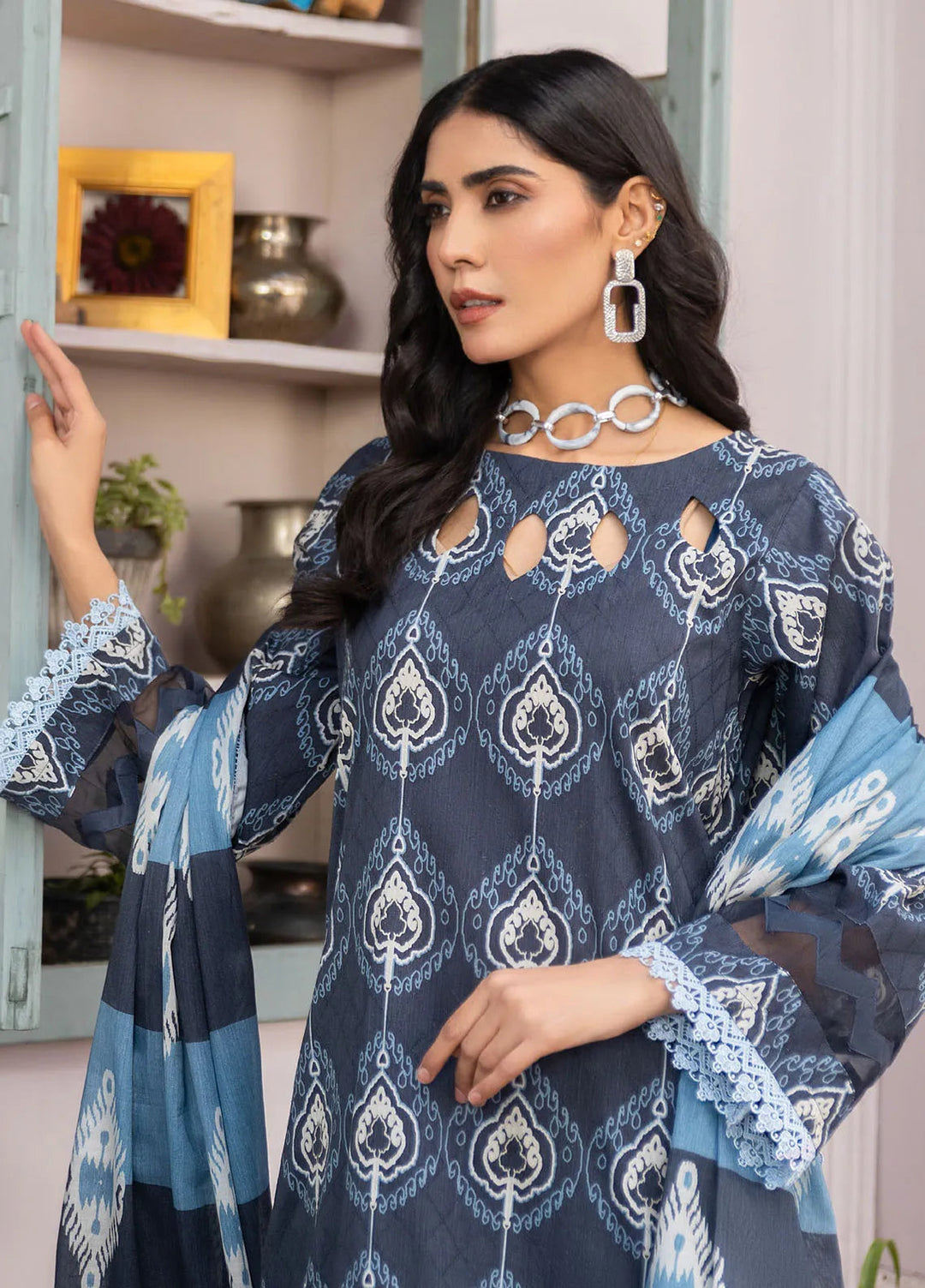 Rang E Noor By Humdum Printed Lawn Suit Unstitched 3 Piece HD24R D-01 - Summer Collection