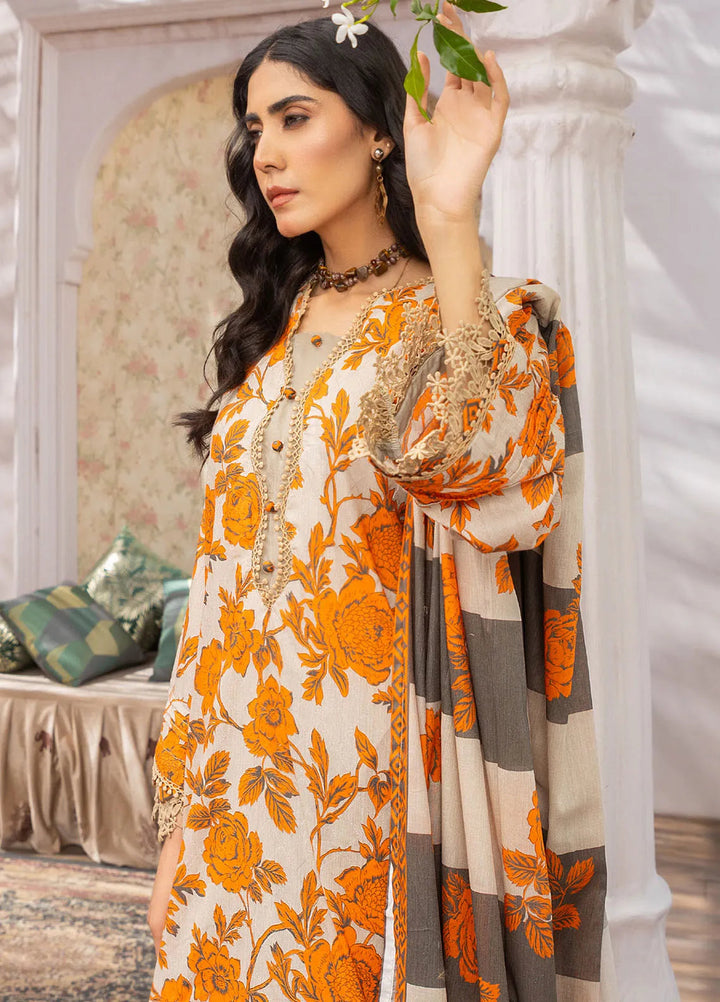 Rang E Noor By Humdum Printed Lawn Suit Unstitched 3 Piece HD24R D-06 - Summer Collection