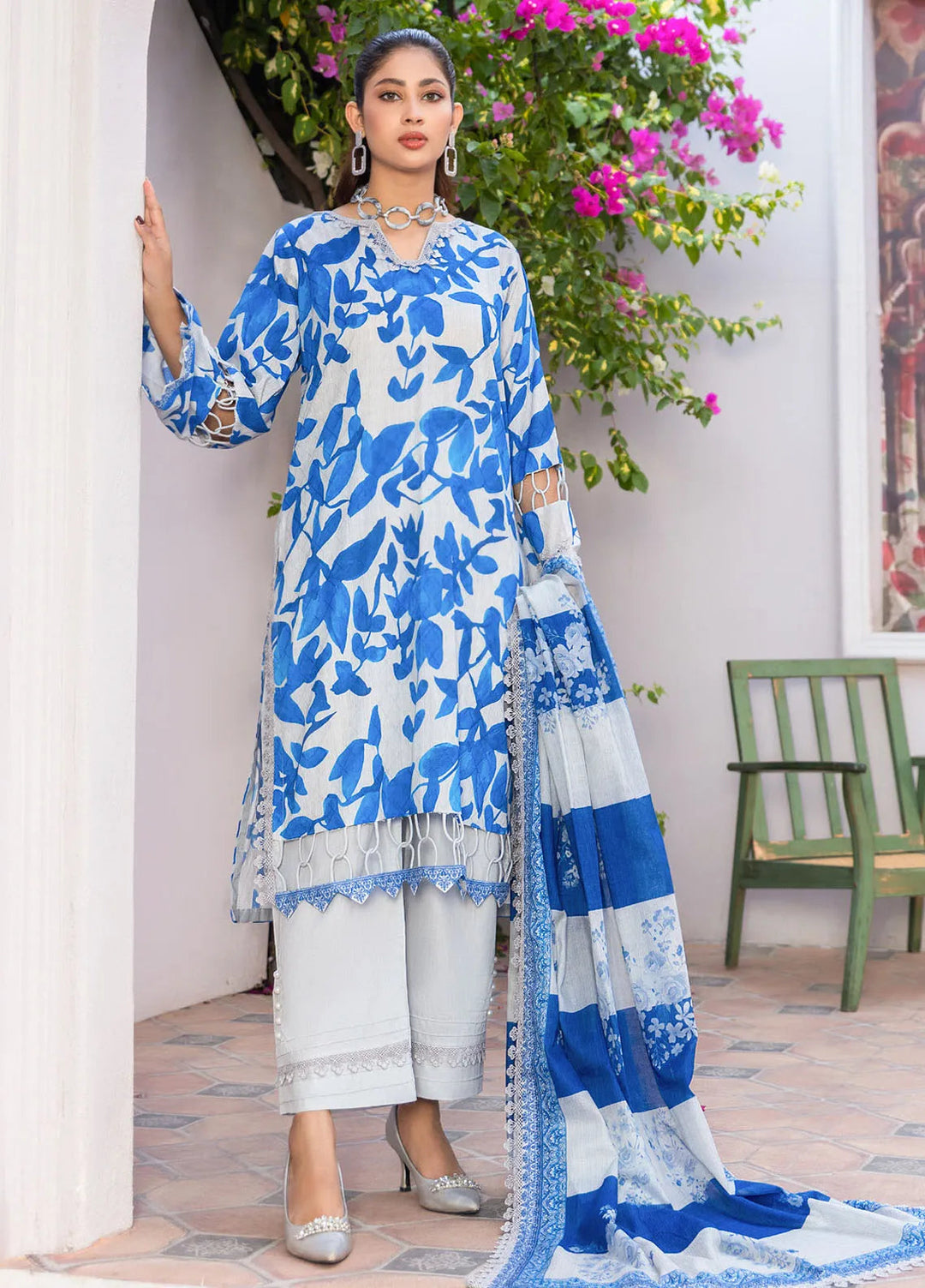 Rang E Noor By Humdum Printed Lawn Suit Unstitched 3 Piece HD24R D-09 - Summer Collection