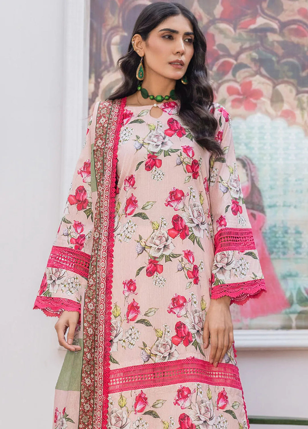 Rang E Noor By Humdum Printed Lawn Suit Unstitched 3 Piece HD24R D-10 - Summer Collection