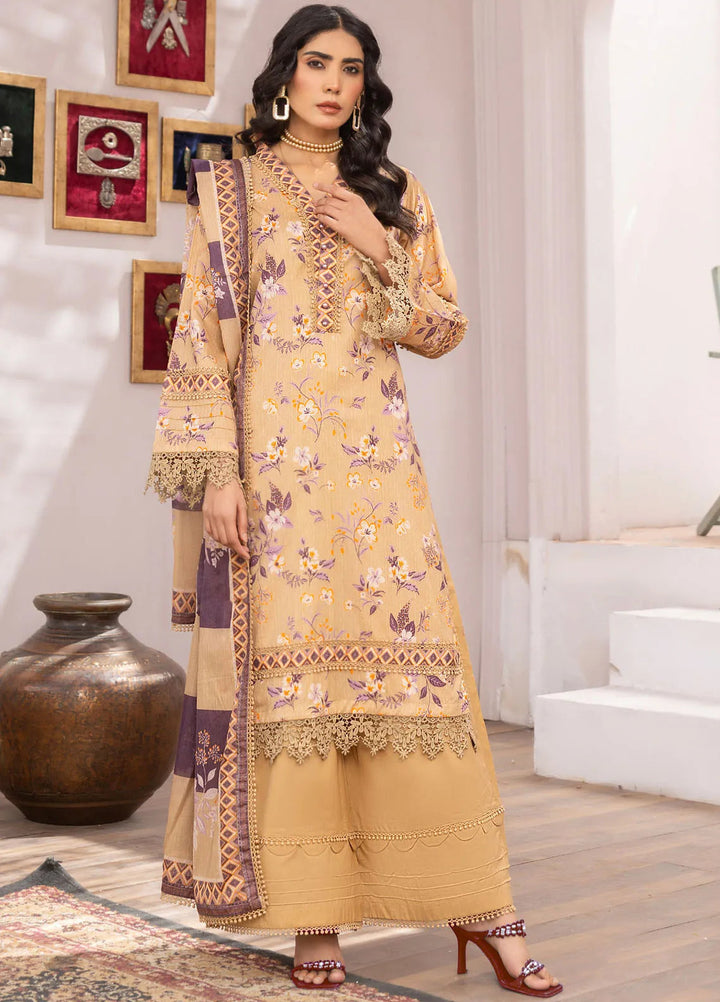 Rang E Noor By Humdum Printed Lawn Suit Unstitched 3 Piece HD24R D-12 - Summer Collection