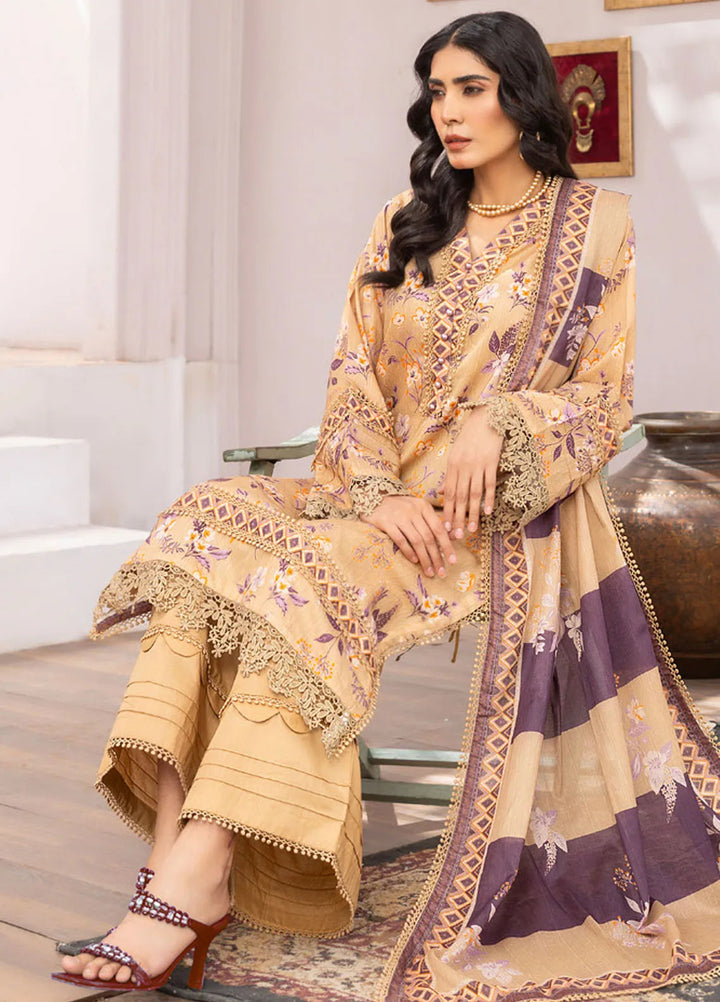 Rang E Noor By Humdum Printed Lawn Suit Unstitched 3 Piece HD24R D-12 - Summer Collection