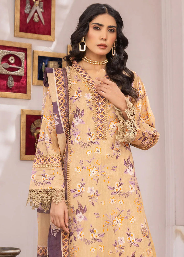 Rang E Noor By Humdum Printed Lawn Suit Unstitched 3 Piece HD24R D-12 - Summer Collection