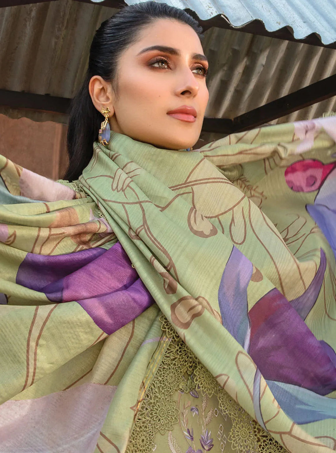 Rang Rasiya Embroidered Lawn Suits Unstitched 3 Piece RR24PE D-08 Aysel - Summer Eid Collection