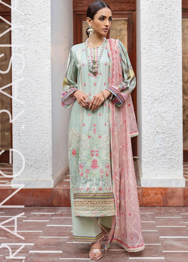 Florence By Rang Rasiya Embroidered Lawn Suits Unstitched 3 Piece RR21FF 02 Meena - Festive Collection