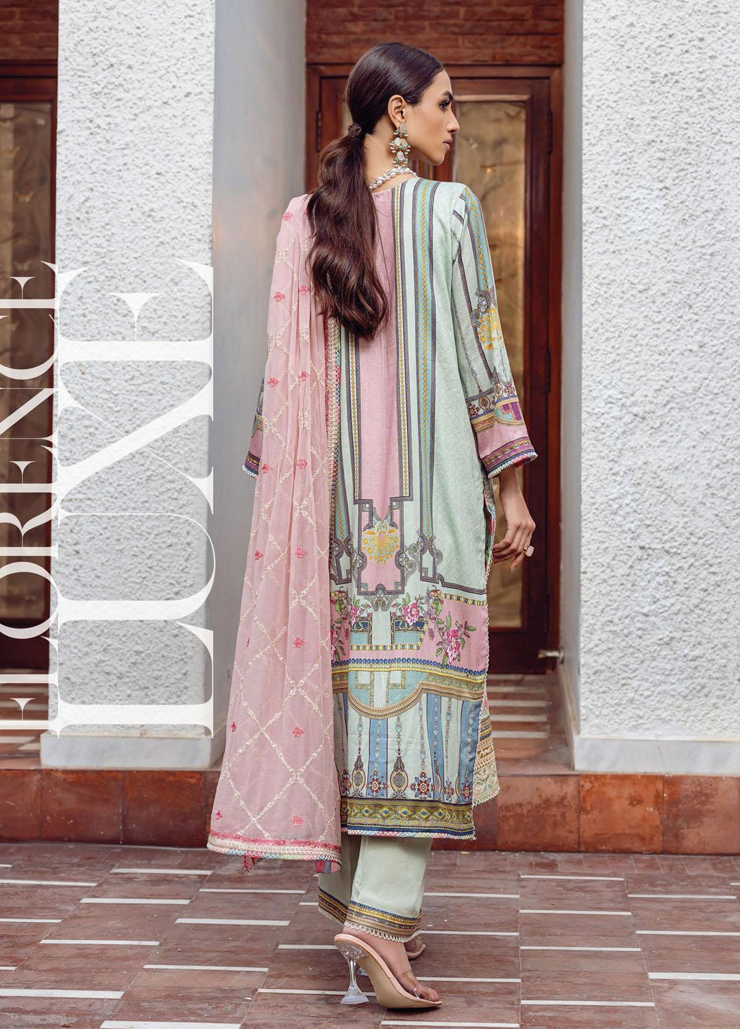 Florence By Rang Rasiya Embroidered Lawn Suits Unstitched 3 Piece RR21FF 02 Meena - Festive Collection