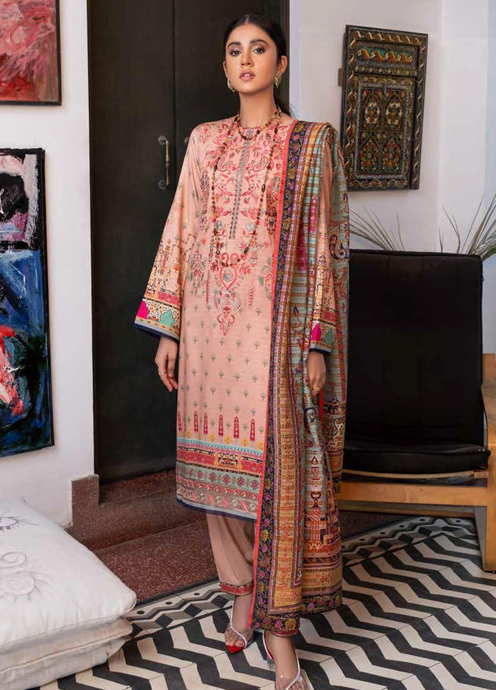 Rang Rasiya Embroidered Dobby Linen Suits Unstitched 3 Piece RR21FW D-639 FREES - Winter Collection