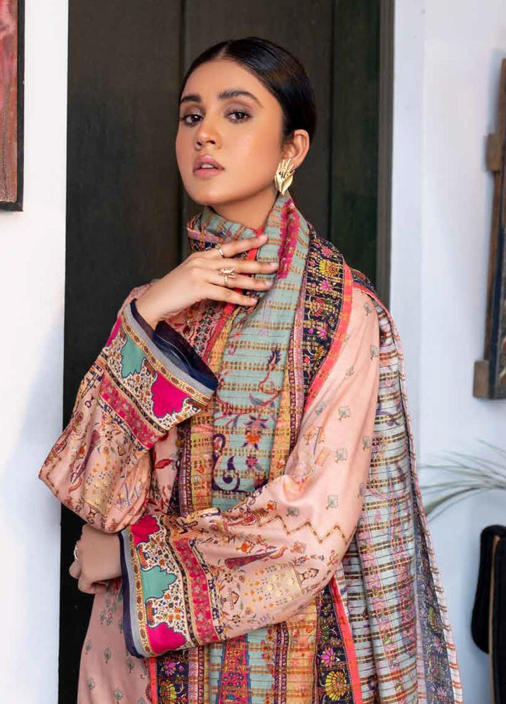 Rang Rasiya Embroidered Dobby Linen Suits Unstitched 3 Piece RR21FW D-639 FREES - Winter Collection