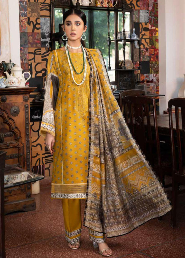 Rang Rasiya Embroidered Dobby Linen Suits Unstitched 3 Piece RR21FW D-641 CAIRO - Winter Collection