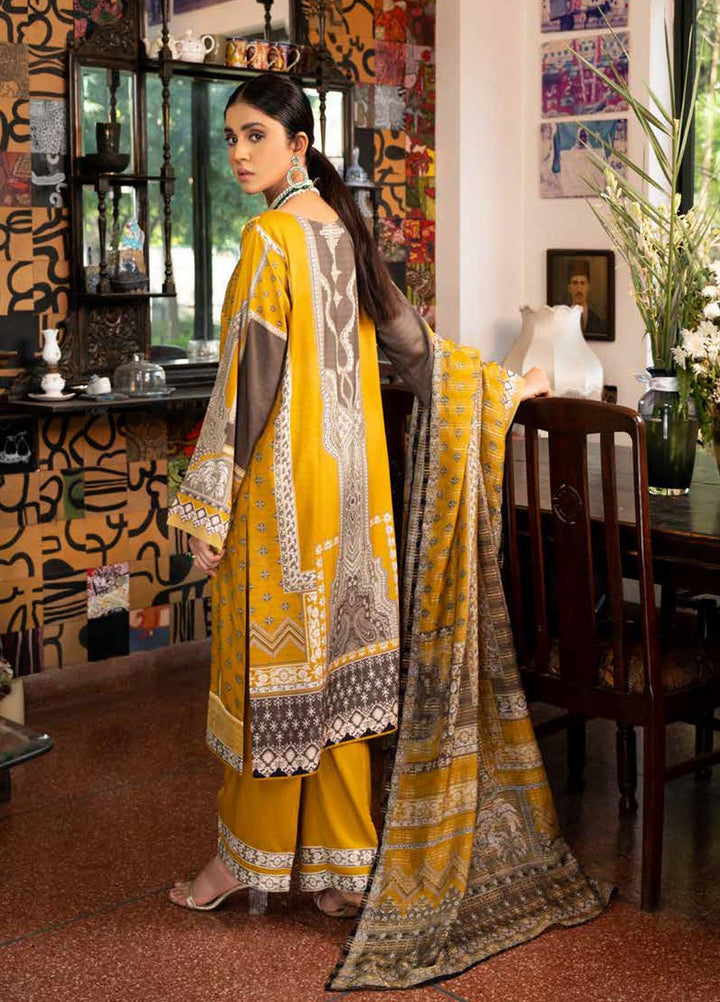 Rang Rasiya Embroidered Dobby Linen Suits Unstitched 3 Piece RR21FW D-641 CAIRO - Winter Collection