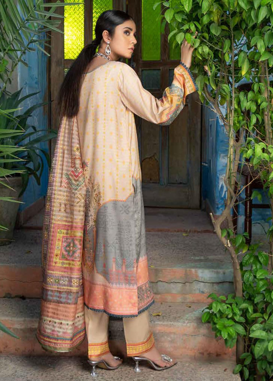 Rang Rasiya Embroidered Dobby Linen Suits Unstitched 3 Piece RR21FW D-643 SAGE - Winter Collection